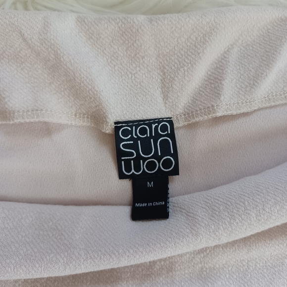 {Clara Sunwoo} Cream Scoopneck Top - Picture 2 of 5